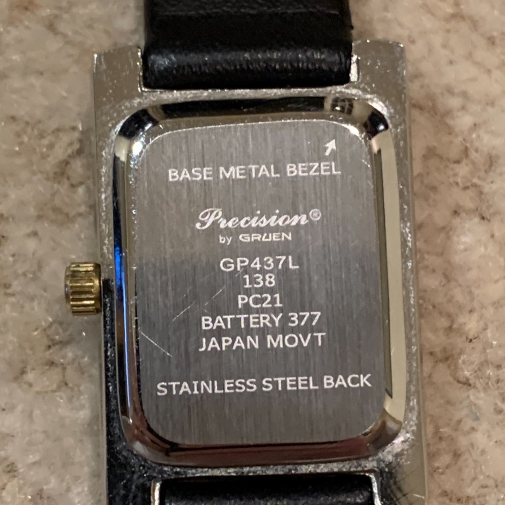 Gruen Precision Diamond Quartz Rectangular Watch - image 5